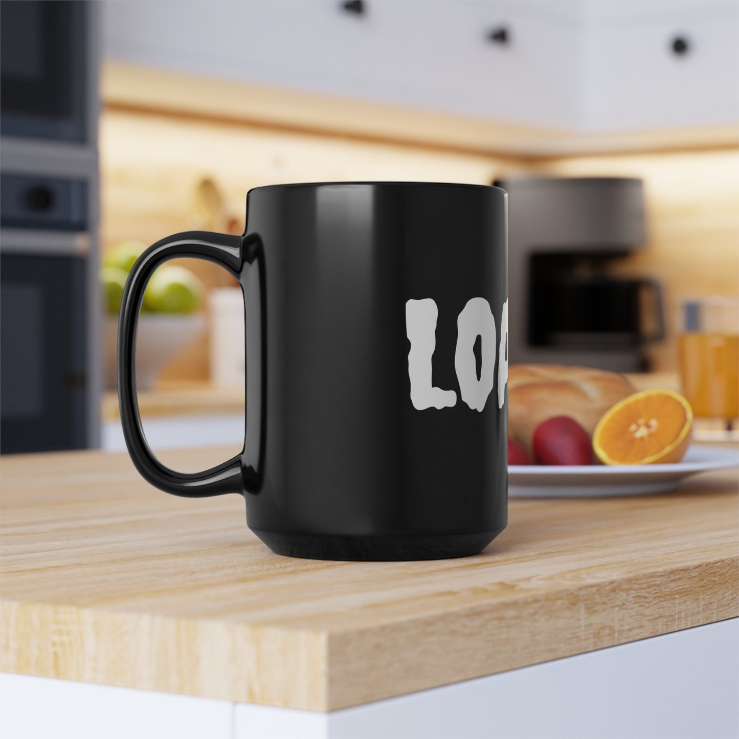 The Classic Black Mug, 15oz - Large Logo