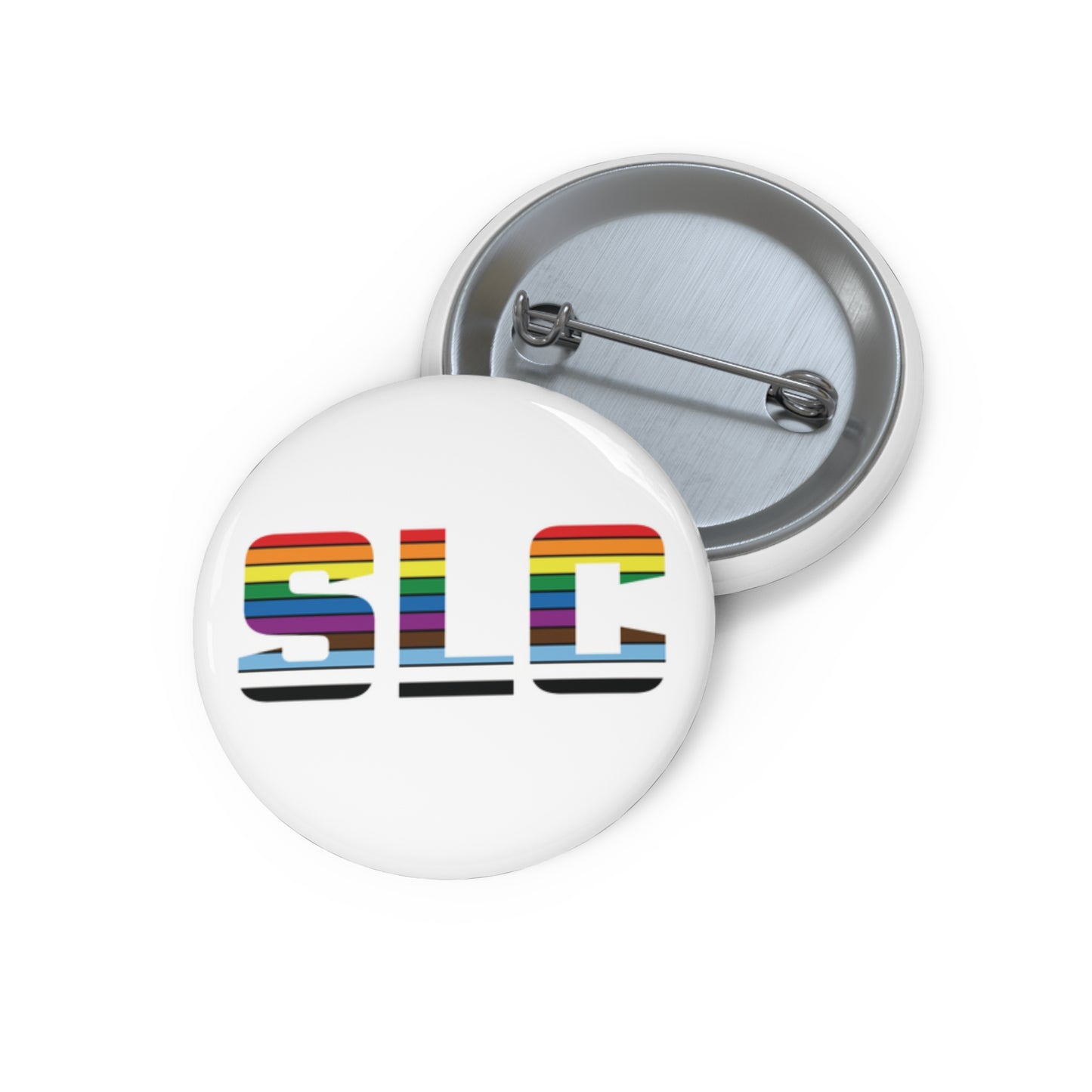 Pride on White Custom Pin Buttons