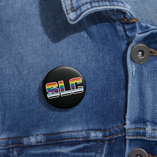 Pride on Black Custom Pin Buttons