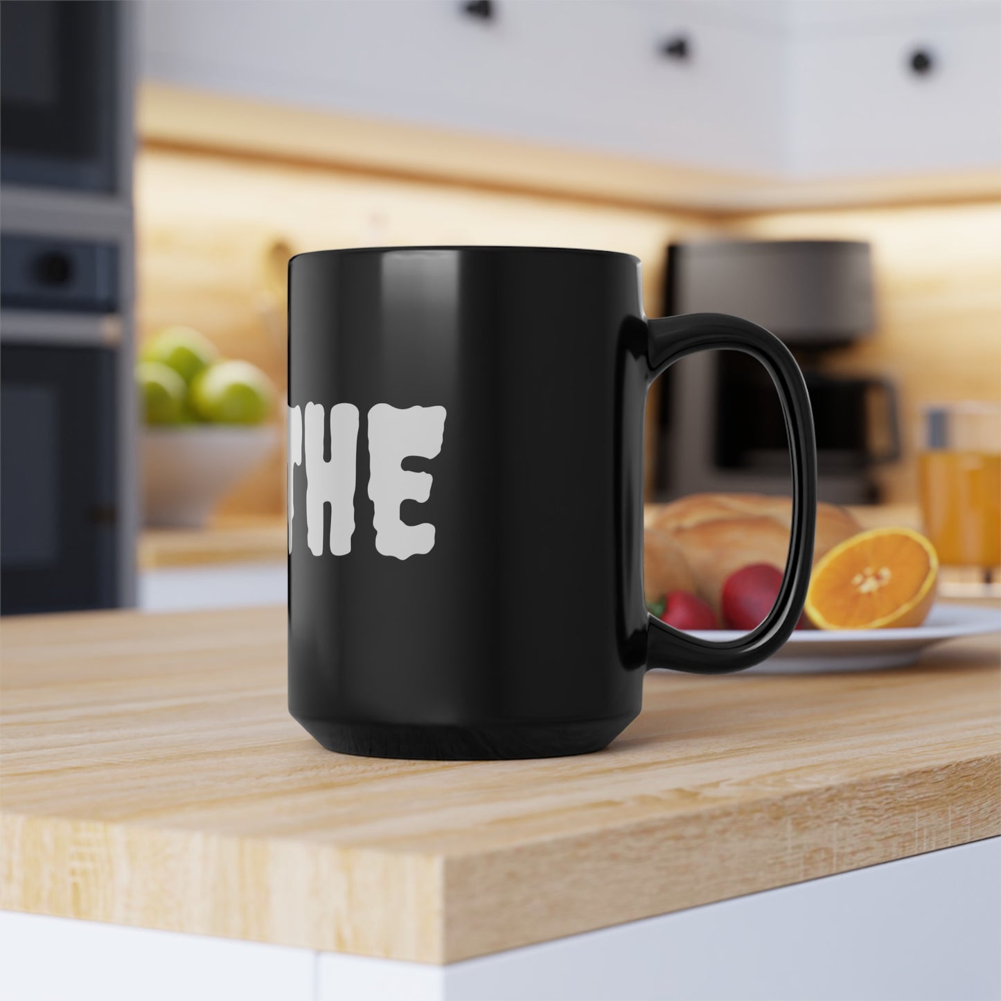 The Classic Black Mug, 15oz - Large Logo